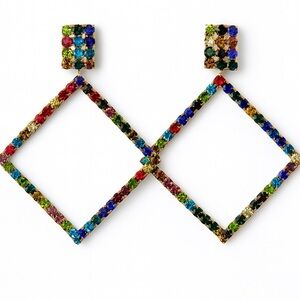 ⚜️ Multicolor Geometric Earrings